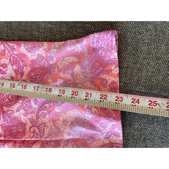 NordicTrack athletic racer back LARGE new build in bra floral yoga pink orange - Picture 7 of 14